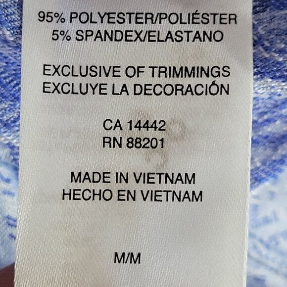 MPG Activewear Skirt M Baby Blue Print Stretch High Low Aline Pockets Athletic - Picture 10 of 10